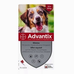 ADVANTIX Chien Moyen 10 à 25 kg 4 pipettes