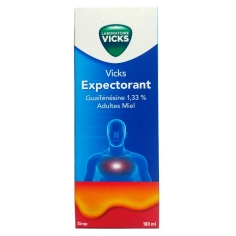 VICKS Expectorant Guaïfénésine 1,33% - Sirop 180ml