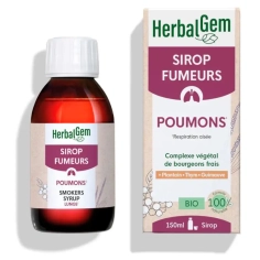 Herbalgem Sirop des Fumeurs Bio 150 ml sirop naturel bourgeons plantes soutien respiration gorge et bronches