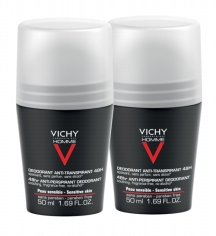 VICHY Homme Déodorant : anti-traces 48H (LOT de 2 billes x 50ml)