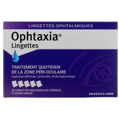 OPHTAXIA -  Lingettes Ophtalmiques - 20 lingettes individuelles