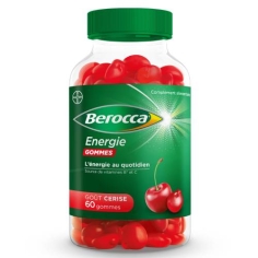 BEROCCA - Gommes Energie - 60gommes Goût Cerise