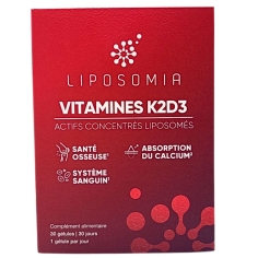 LIPOSOMIA - Vitamines K2D3 - 30 gélules