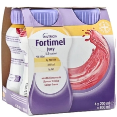 FORTIMEL - Jucy Fraise jus hyperénergétique pour soutien nutritionnel - 4 x 200 ml