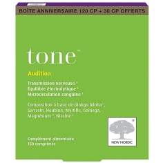 NEW NORDIC - Tone Audition - Complément alimentaire à base de Ginkgo - 150 Comprimés