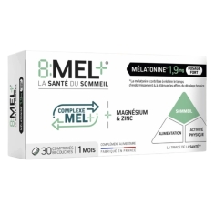 8:MEL+ 1,9 mg – Complément mélatonine (complexe MEL+) - 30 comprimés