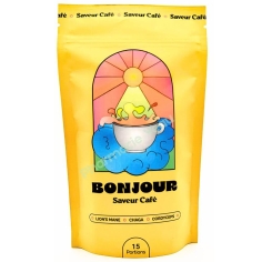 BONJOUR - Boisson Adaptogène Saveur café - boisson adaptogène en poudre conçue pour remplacer le café traditionnel - 90 g (15 Portions)
