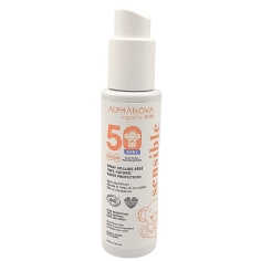 ALPHANOVA - Spray Solaire Bébé SPF50+ Bio Visage et Corps - 100 gr
