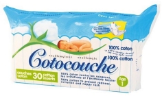 COTOCOUCHE - Paquet de 30 Couches 100% Coton - Age 1