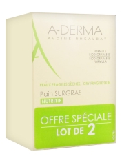 ADERMA Pain Surgras Peaux Fragiles Sèches - Lot 2x100g