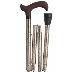 Canne Pliante Poignée Derby Décor Imprimé Cashmere pastel - Accessoire de mobilité aussi pratique que stylé