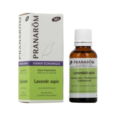Huile essentielle lavande aspic bio apaisante piqûres insectes brûlures naturelle cicatrisante pranarom