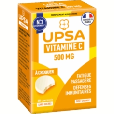 UPSA Vitamine C 500 mg Boite de 30 comprimés à Croquer Goût Orange
