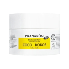 huile vegetale coco bio pranarom hydratation peau cheveux nutrition naturelle soin capillaire peau sèche démaquillage