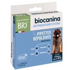 BIOCANINA - Pipettes Répulsives Chien (+30kg) - 3 Pipettes