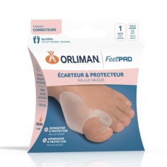 ORLIMAN FEETPAD - Ecarteur & Protecteur Hallux Valgus - Taille Unique