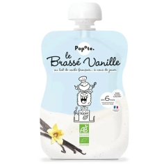 Popote brassé vanille bio gourde bébé dès 6 mois dessert lacté texture onctueuse