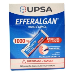 EFFERALGAN - Paracétamol 1000 mg - 8 Sachets