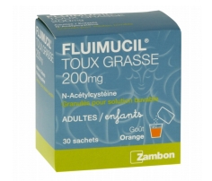 FLUIMUCIL Expectorant Toux grasse 200 mg (30 sachets solution buvable)