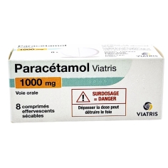 VIATRIS - Paracétamol 1000 mg  -  8 Comprimés Effervescents