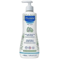 MUSTELA - Lait de toilette sans rinçage à l'avocat BIO - Bébé et Enfant - 500ml