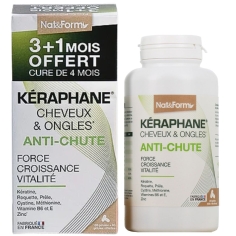 NAT & FORM - Kéraphane Cheveux et Ongles Anti-chute - 180 gélules + 60 offertes