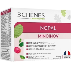 3 CHENES - Mincinov Nopal Complément Alimentaire pour accompagner votre programme minceur - 60 comprimés