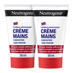 NEUTROGENA Crème Mains Concentrée Non Parfumée 2x50ml