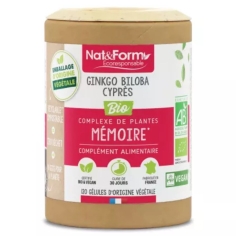 Nat & Form - Mémoire Ginkgo Biloba Cyprès Bio - 120 gélules