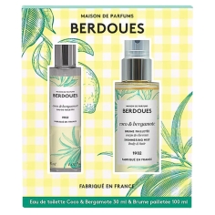 BERDOUES - Coffret Coco-Bergamote Eau de Toilette 30 ml et Brume Pailletée 100 ml