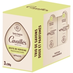 CAVAILLES - Savons Surgras Zeste de Verveine - 3x200g