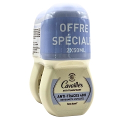 CAVAILLES - Anti-Transpirant Roll On Anti-Traces 48h -  Bergmote Musquée Lot 2 x 50 ml