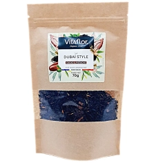 Vitaflor Thé Dubaï Style cacao et pistache 70 g, thé noir aromatisé aux saveurs gourmandes