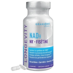 Granions NADH Longevity énergie cellulaire anti-fatigue complément alimentaire longévité