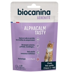 BIOCANINA - Sérénité Alphacalm Tasty Chats et très petits Chiens. 30 bouchées  appétentes