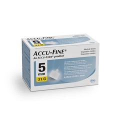 ACCU FINE - Aiguilles à Stylo Insuline - 31g - 5mm - 100 Aiguilles