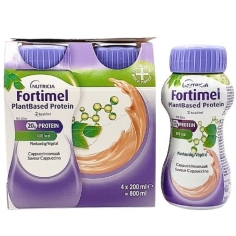 FORTIMEL - PlantBased 20 gr Protein Cappuccino Complément nutritionnel oral végétal hyperprotéiné - 4 x 200 ml