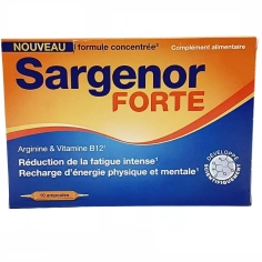 SARGENOR - Forte Arginine et Vitamine B12 Réduction de la fatigue intense - 10 ampoules