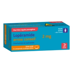 lopéramide arrow conseil diarrhée aiguë médicament transit comprimé orodispersible traitement pharmacie adulte adolescent
