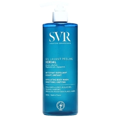 SVR XERIAL - Gel Lavant Peeling - 400 ml . Elimine visiblement les irrégularités, rugosités et affine le grain de peau.