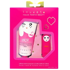 Coffret Enfant - Crème mains + Baume à lèvres  Parfum Cerise - ROSE - INUWET