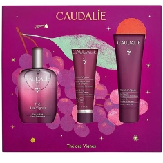 CAUDALIE Coffret cadeau noël Thé des Vignes Eau Fraîche Crème Mains et Gel Douche