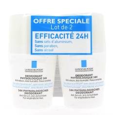 LA ROCHE POSAY - Déodorant physiologique 24h - LOT de 2 billes 50 ml