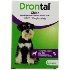 DRONTAL - Vermifuge Chien - 2 Comprimés Sécables