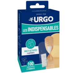 Urgo les indispensables 100 pansements multi formats waterproof extensible protection plaies