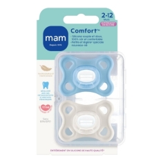 mam sucette comfort silicone bébé physiologique stérilisation micro-ondes lot nouveau-né