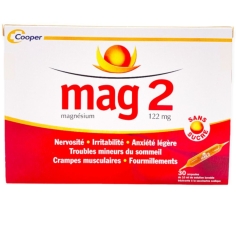MAG2 - Magnésium - 30 ampoules de solution buvable