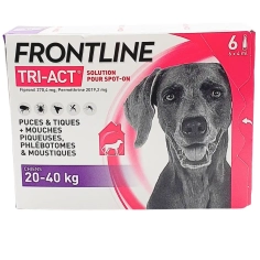 FRONTLINE TRI-ACT - Chiens L 20-40 kg - 6 Pipettes - Format économique