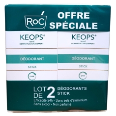 ROC KEOPS Déodorant Stick (Lot 2 sticks x 40 ml)
