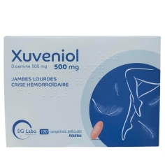 Xuveniol Diosmine 500mg - Jambes Lourdes & Crise Hémorroïdaire - 120 comprimés